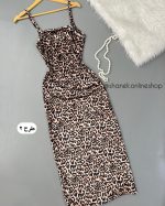 ماکسی بندی مخمل پلنگی