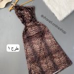 سارافون رومی سگک دار مخمل پلنگی
