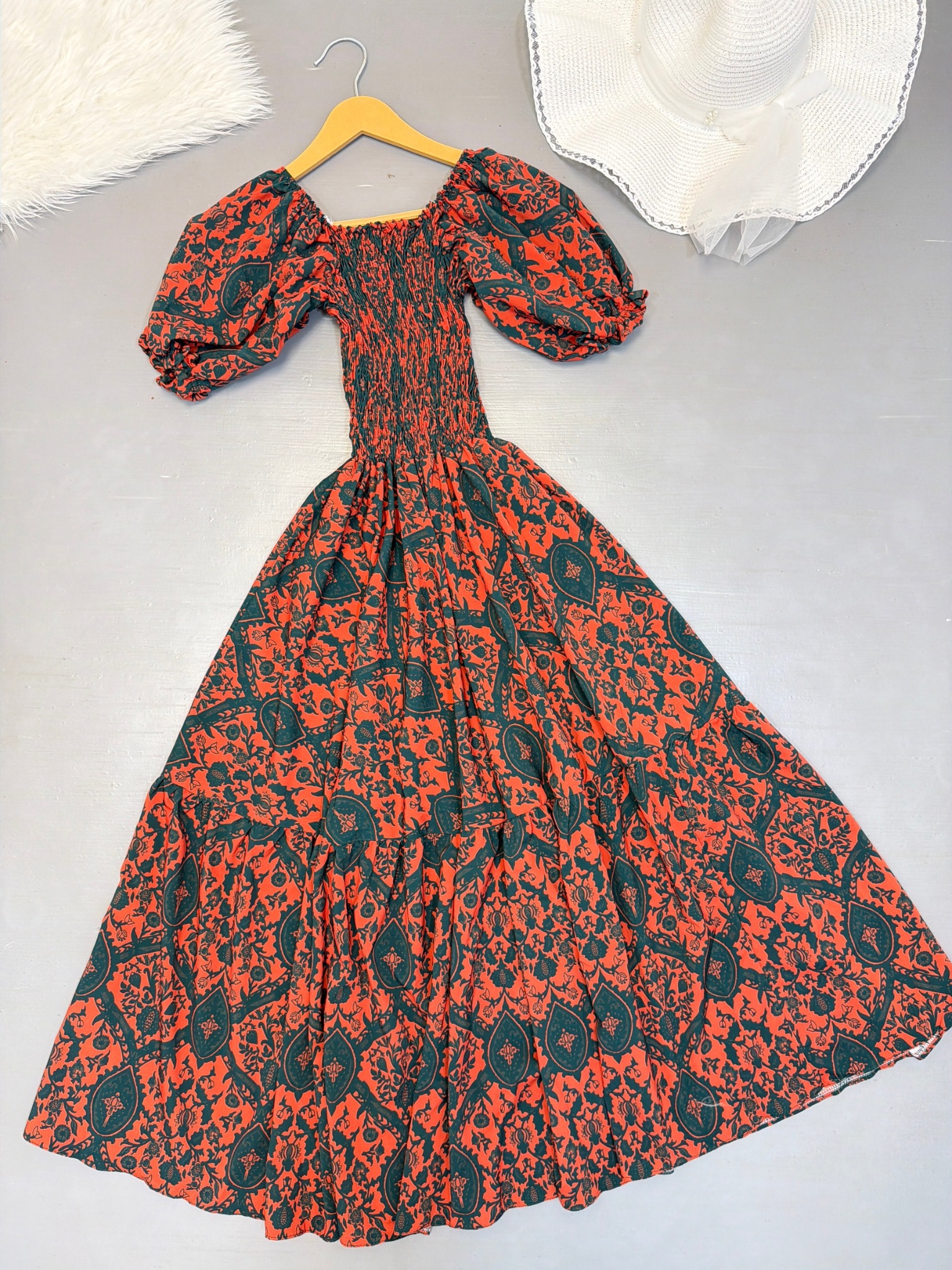 Untitled design ساحلی استین کوتاه کش ماسوره نارنجی - Image 1