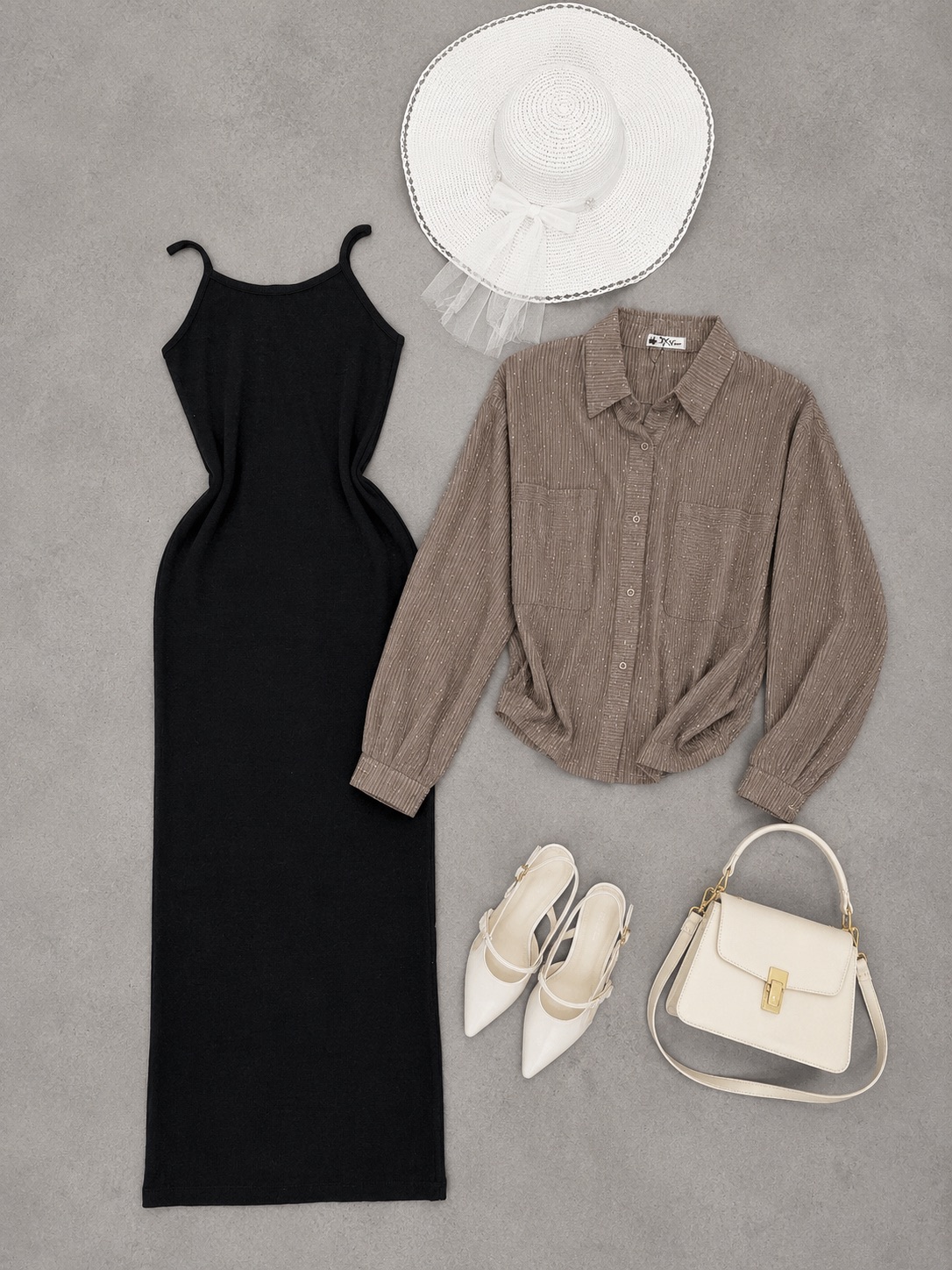 Untitled design ماکسی مشکی بلند بدون چاک - Image 1