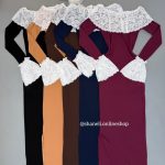 ماکسی یقه و استین توری