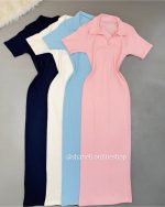 ماکسی یقه شکاری بلند