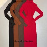 ماکسی یقه اسکی فینگردار پنبه