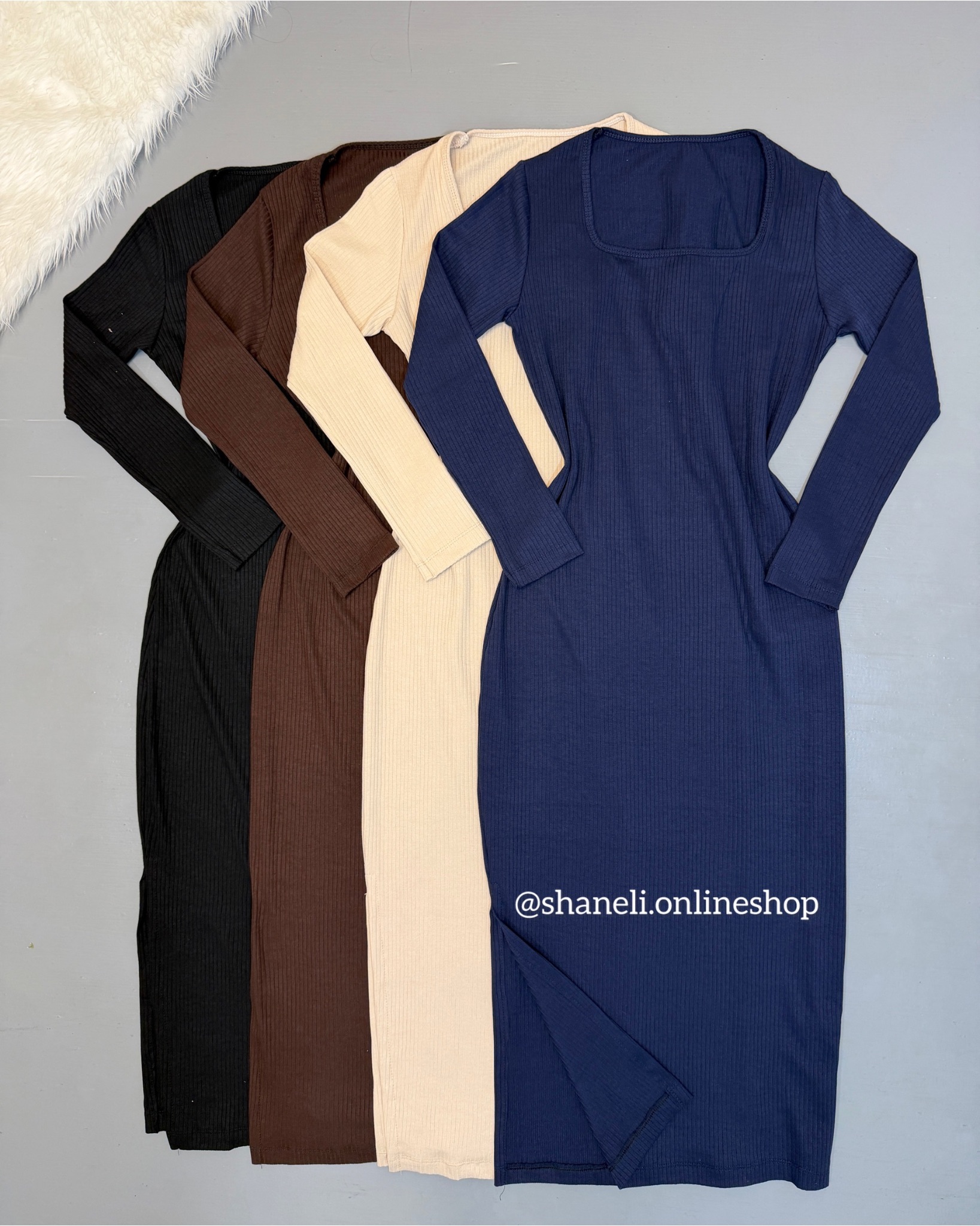 Untitled design ماکسی یقه خشتی استین بلند - Image 1